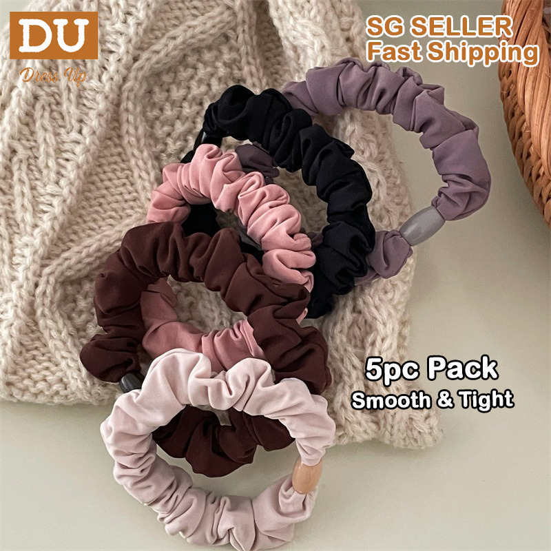 [SG | Smooth & Tight] 5pc Morandi Color French Style 6.5cm Small Hair Scrunchies Hair Tie Hair Band, Dress Up