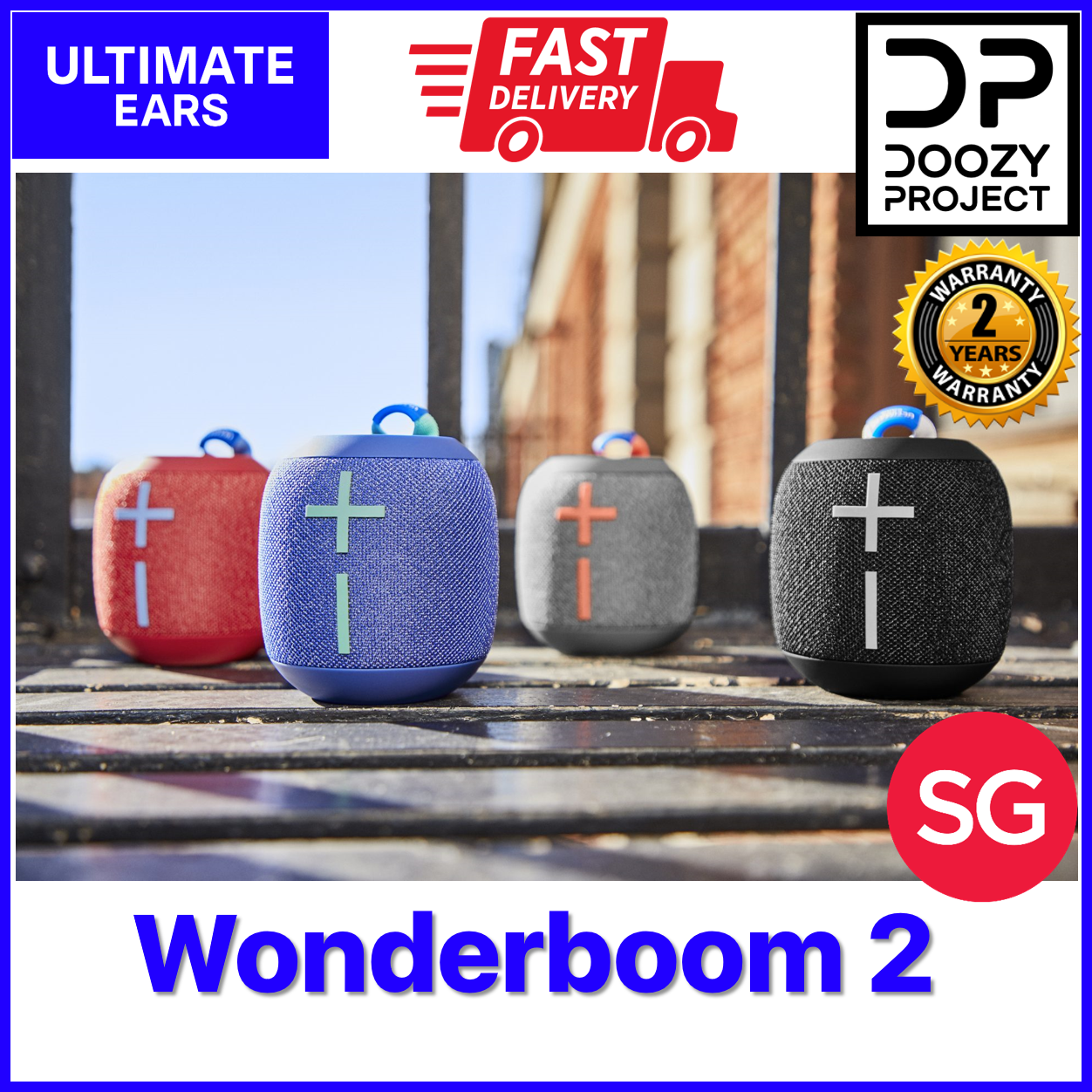 [SG] Ultimate Ears UE Wonderboom 2 - Waterproof Bluetooth Speaker (2 years SG UE warranty)
