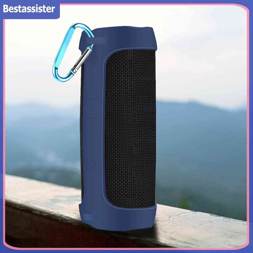 Silicone Case Cover for JBL Flip 6/Flip 5 Bluetooth Speaker, Travel Carrying Protective with Shoulder Strap and Carabiner