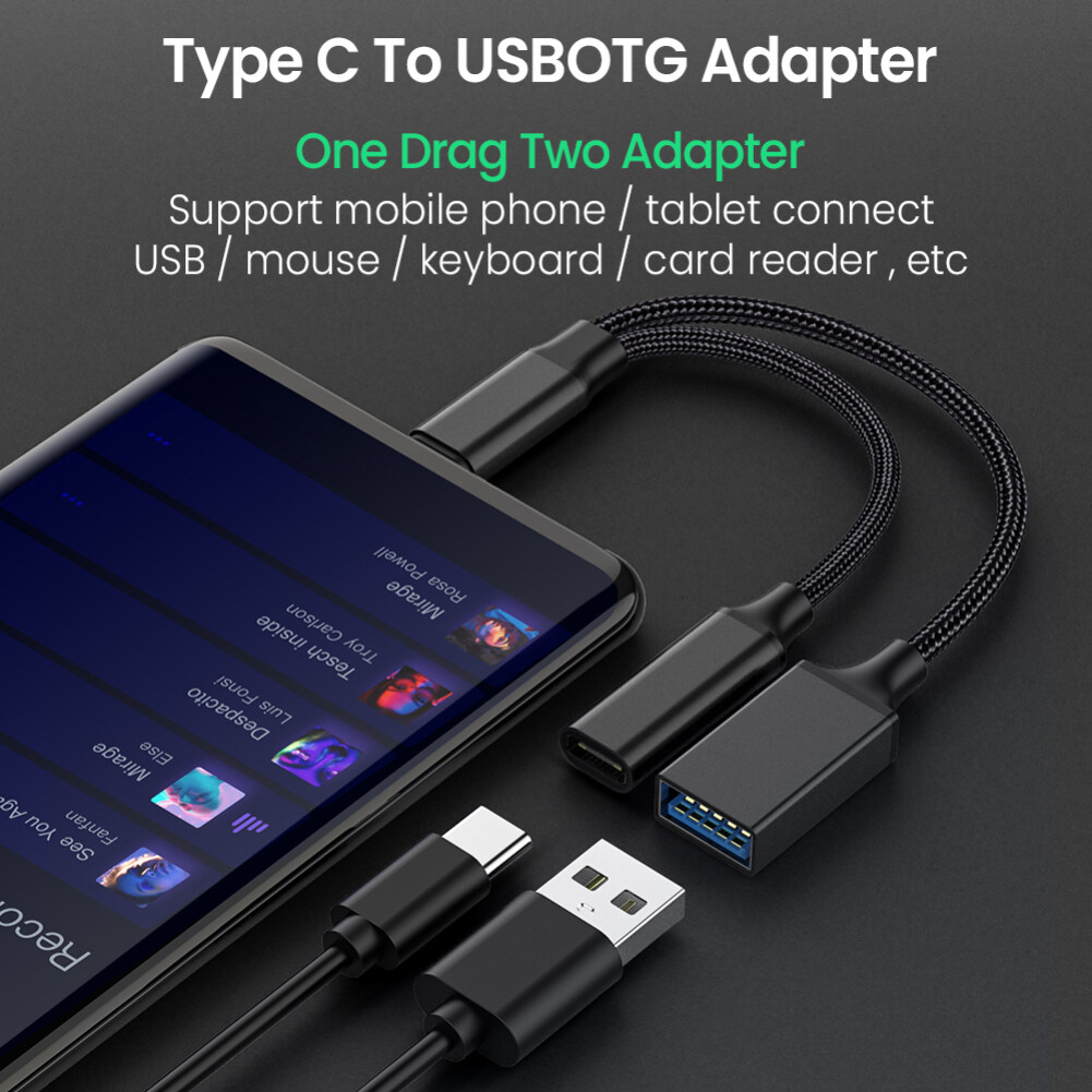 2 in 1 Type C to USB OTG Cable Adapter Converter Connector TypeC Micro USB Adaptor for Data Phone Mobile PC Pendrive USB Cable[PY]