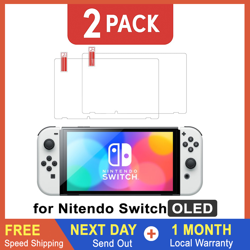 [2 Pack] Switch OLED 2021 Tempered Glass Screen Protector, HD Protective Film Anti Scratch 9H Hardness Clear And Blue Light Filter for Nintendo Switch Nintendo Switch Lite Nintendo Switch OLED [Local 