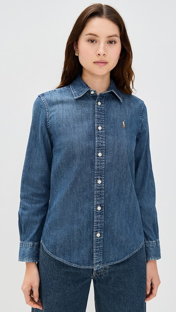 Denim Long Sleeve Button Down
