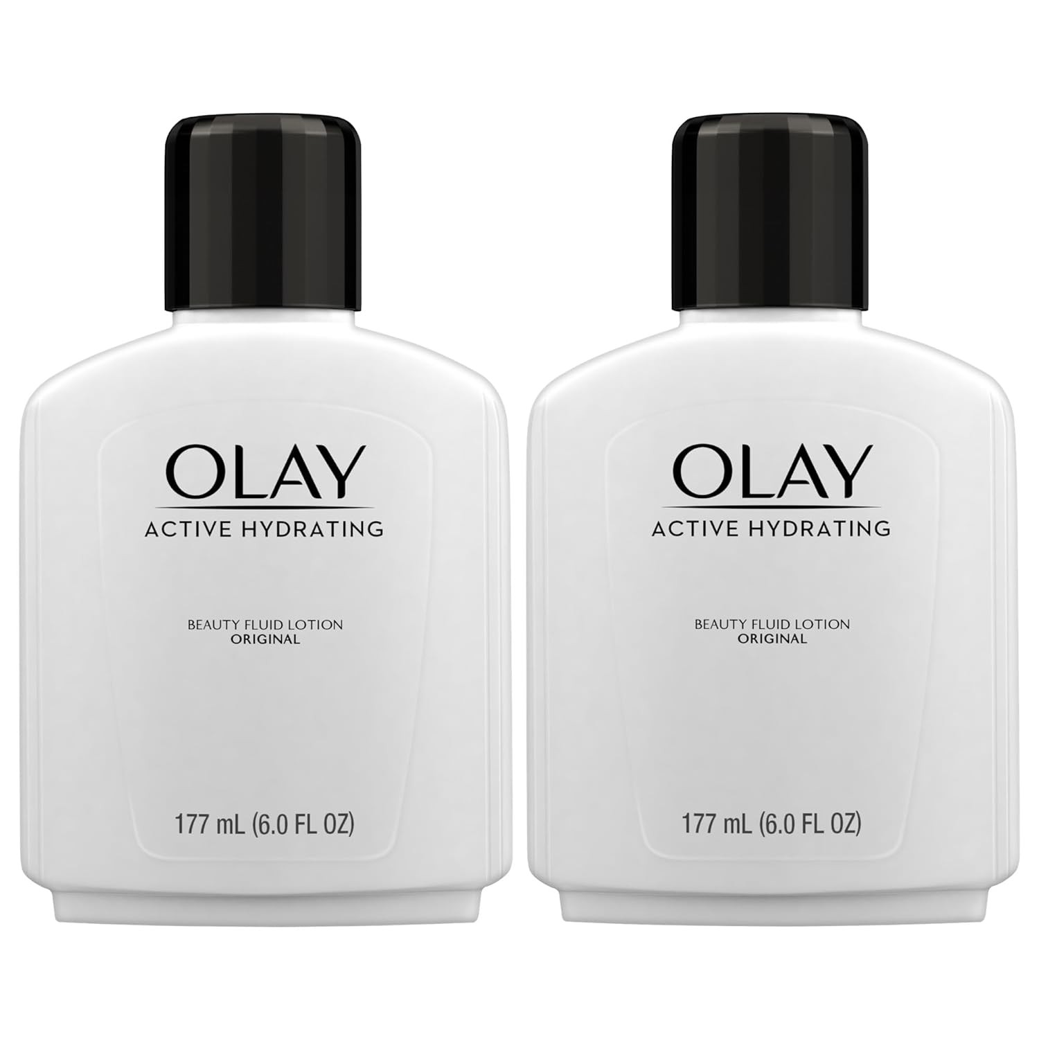 Olay Face Moisturizer, Active Hydrating Beauty Moisturizing Lotion, 6 fl oz (Pack of 2)