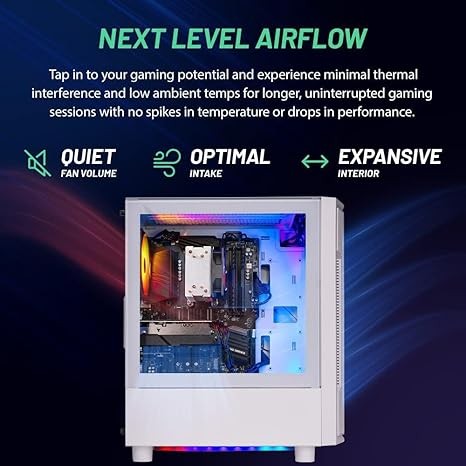 Skytech Gaming Archangel Desktop PC, Intel i5 13400F 2.5 GHz (4.6GHz Turbo), NVIDIA RTX 5060 Ti 16GB, 1TB NVMe SSD, 16GB DDR5 RAM 5200, 650W Gold PSU, Wi-Fi, Win 11